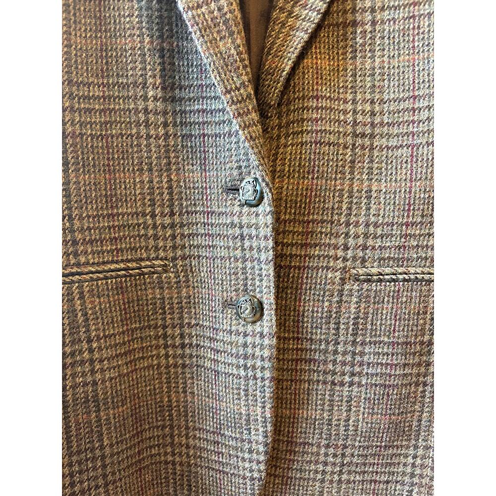 NWT Lauren Ralph Lauren women's glen plaid wool vintage equestrian blazer 4 - Picture 12 of 13